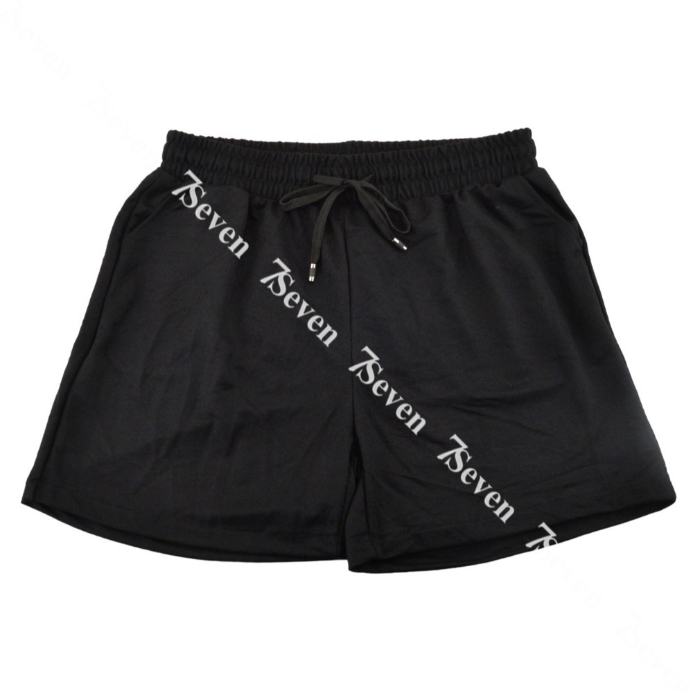 夏日寬鬆透氣涼短褲 絲滑柔軟輕盈 涼感 透氣 休閒短褲 居家褲 運動短褲 三分褲 女短褲【77socks】667-規格圖7