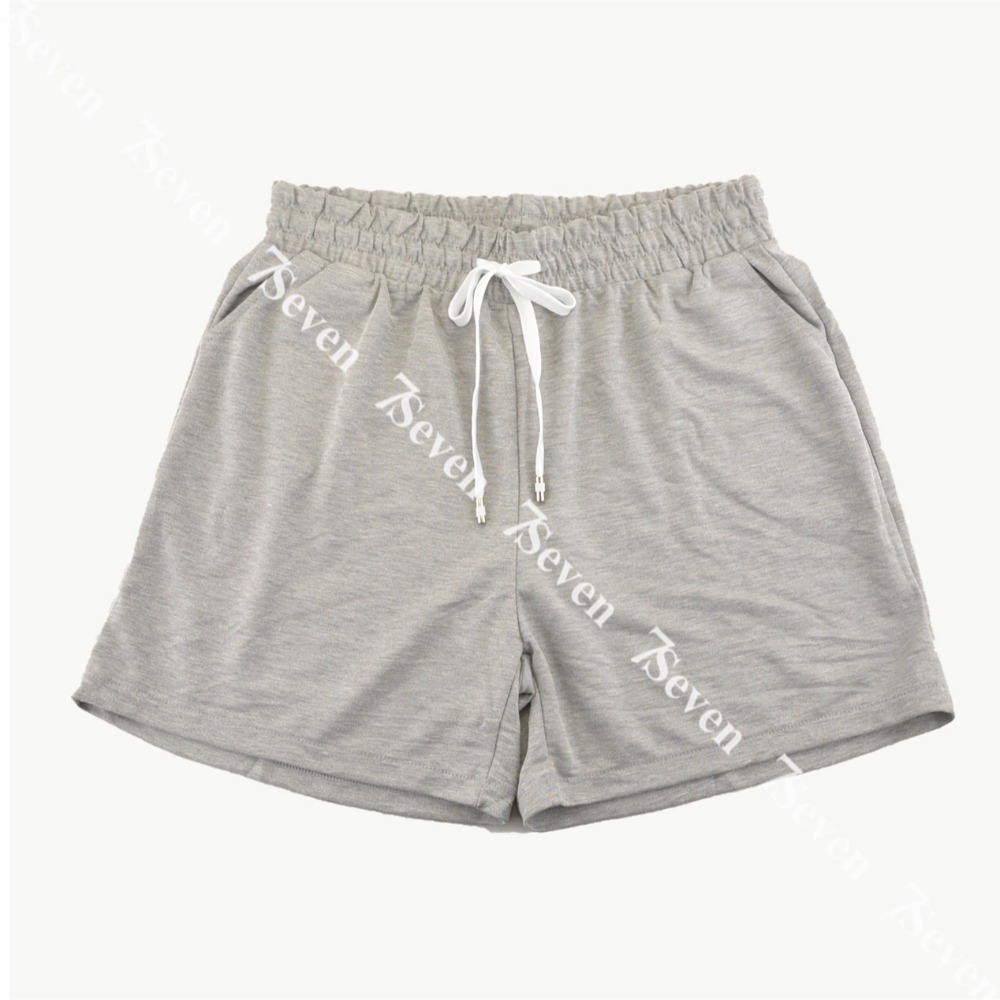 夏日寬鬆透氣涼短褲 絲滑柔軟輕盈 涼感 透氣 休閒短褲 居家褲 運動短褲 三分褲 女短褲【77socks】667-規格圖7