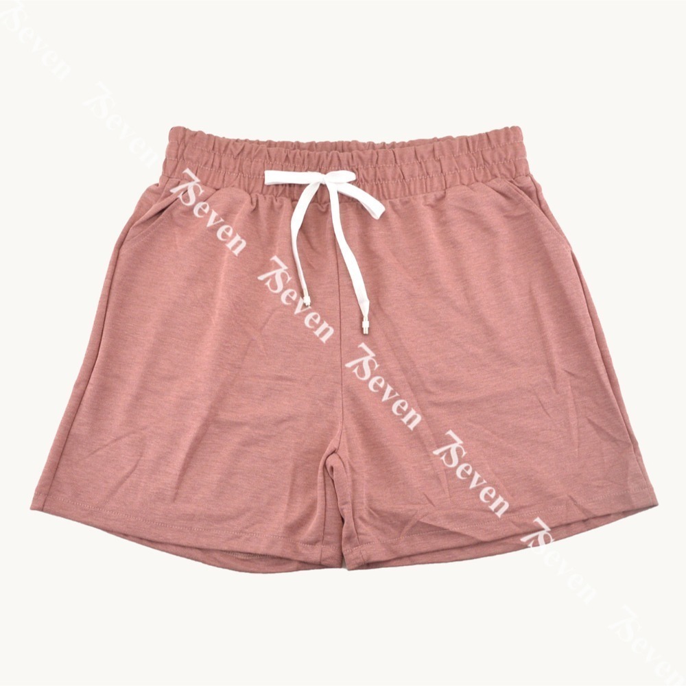 夏日寬鬆透氣涼短褲 絲滑柔軟輕盈 涼感 透氣 休閒短褲 居家褲 運動短褲 三分褲 女短褲【77socks】667-規格圖7