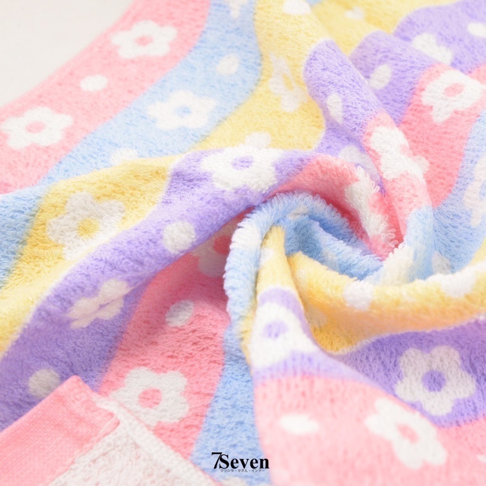 Kones 繽紛彩條印花毛巾 24兩毛巾 約33X76CM 純棉毛巾 珂妮斯台灣毛巾 吸水毛巾【77socks】2610-細節圖3