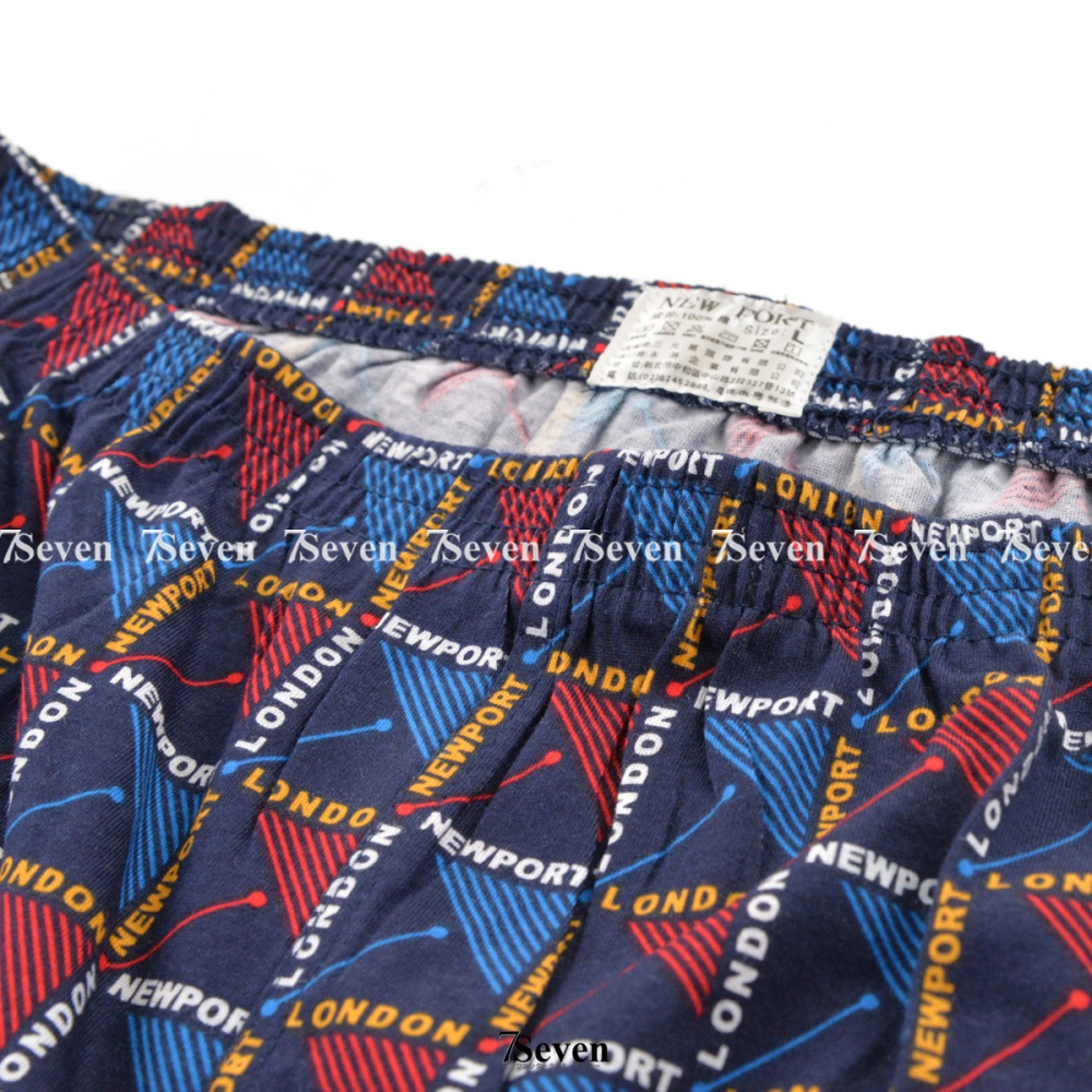 LONDON 絲光棉彈性平口褲 純棉內褲 男四角褲 合身四角內褲 輕薄透氣 多種花色 隨機顏色【77socks】8280-細節圖2