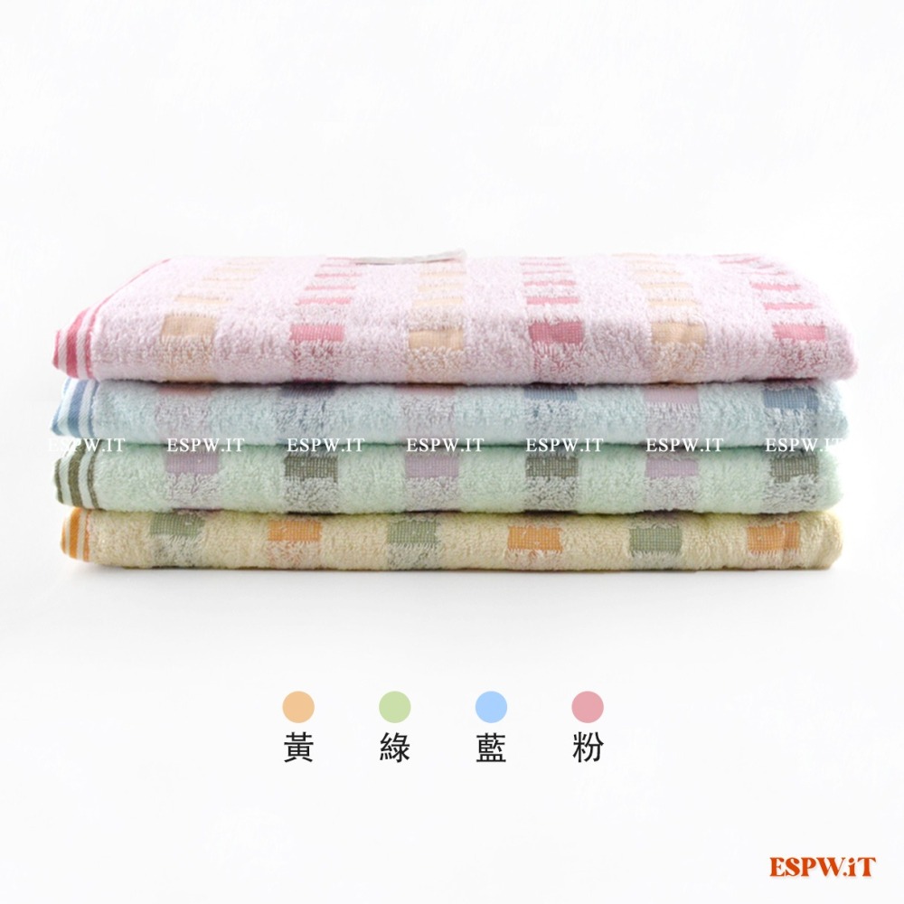【ESPW.IT】KONES 橫條格子浴巾 100%純棉 約70X140CM 吸水 柔軟 珂妮絲 台灣浴巾 401 喜帥-細節圖4