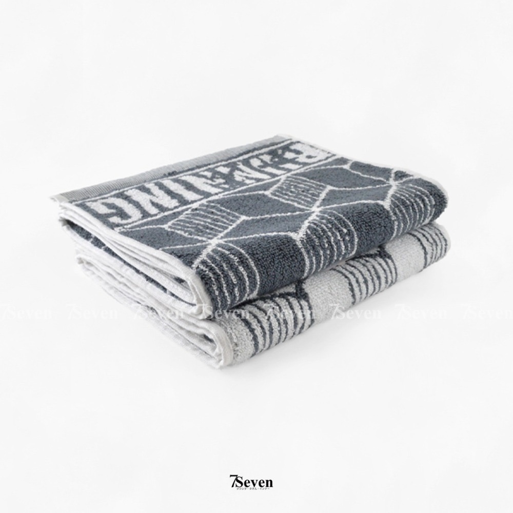 幾何跨界運動窄版毛巾🏃‍♀️加長款 運動毛巾 耐用吸水 台灣製 Gemini【77socks】TSF575 双星-細節圖3