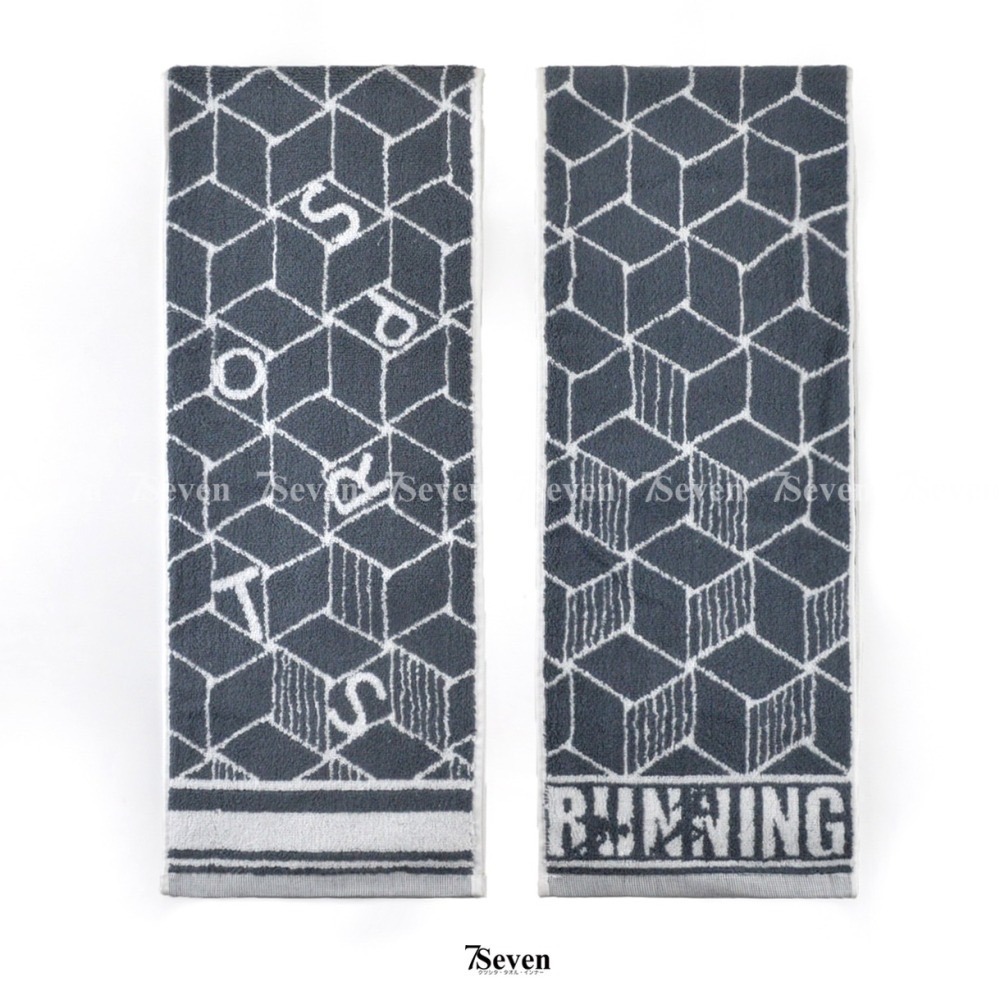 幾何跨界運動窄版毛巾🏃‍♀️加長款 運動毛巾 耐用吸水 台灣製 Gemini【77socks】TSF575 双星-細節圖4