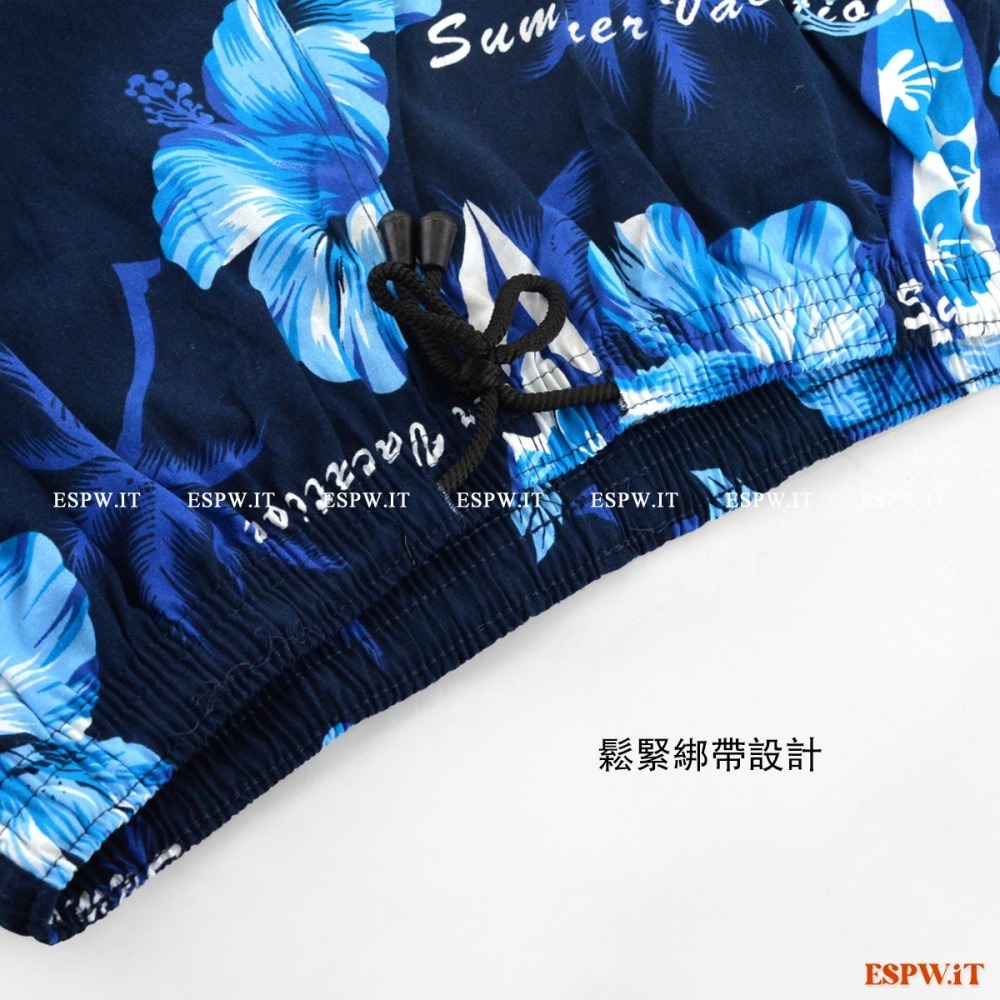 【ESPW.IT】男休閒七分短褲 海灘褲 100%純棉 輕薄透氣 衝浪褲 居家褲 休閒褲 純棉短褲 夏天必備HS-990-細節圖4
