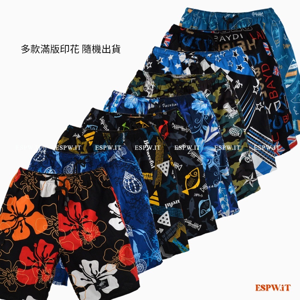 【ESPW.IT】男休閒七分短褲 海灘褲 100%純棉 輕薄透氣 衝浪褲 居家褲 休閒褲 純棉短褲 夏天必備HS-990-細節圖5