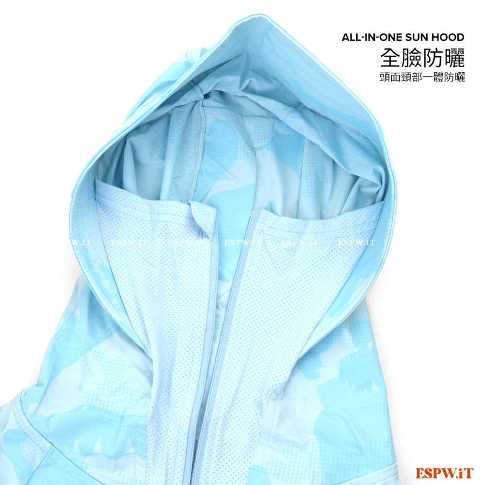 【ESPW.IT】冰感防曬斗篷外套 涼感冰絲 全臉防曬衣 輕薄防曬外套 機車防曬外套 CC-24G01-細節圖2
