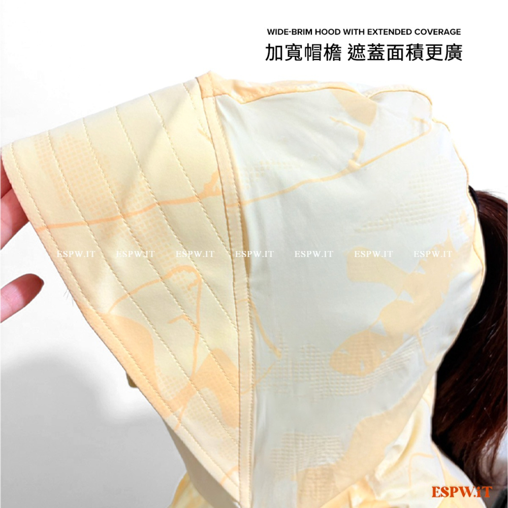 【ESPW.IT】冰感防曬斗篷外套 涼感冰絲 全臉防曬衣 輕薄防曬外套 機車防曬外套 CC-24G01-細節圖6