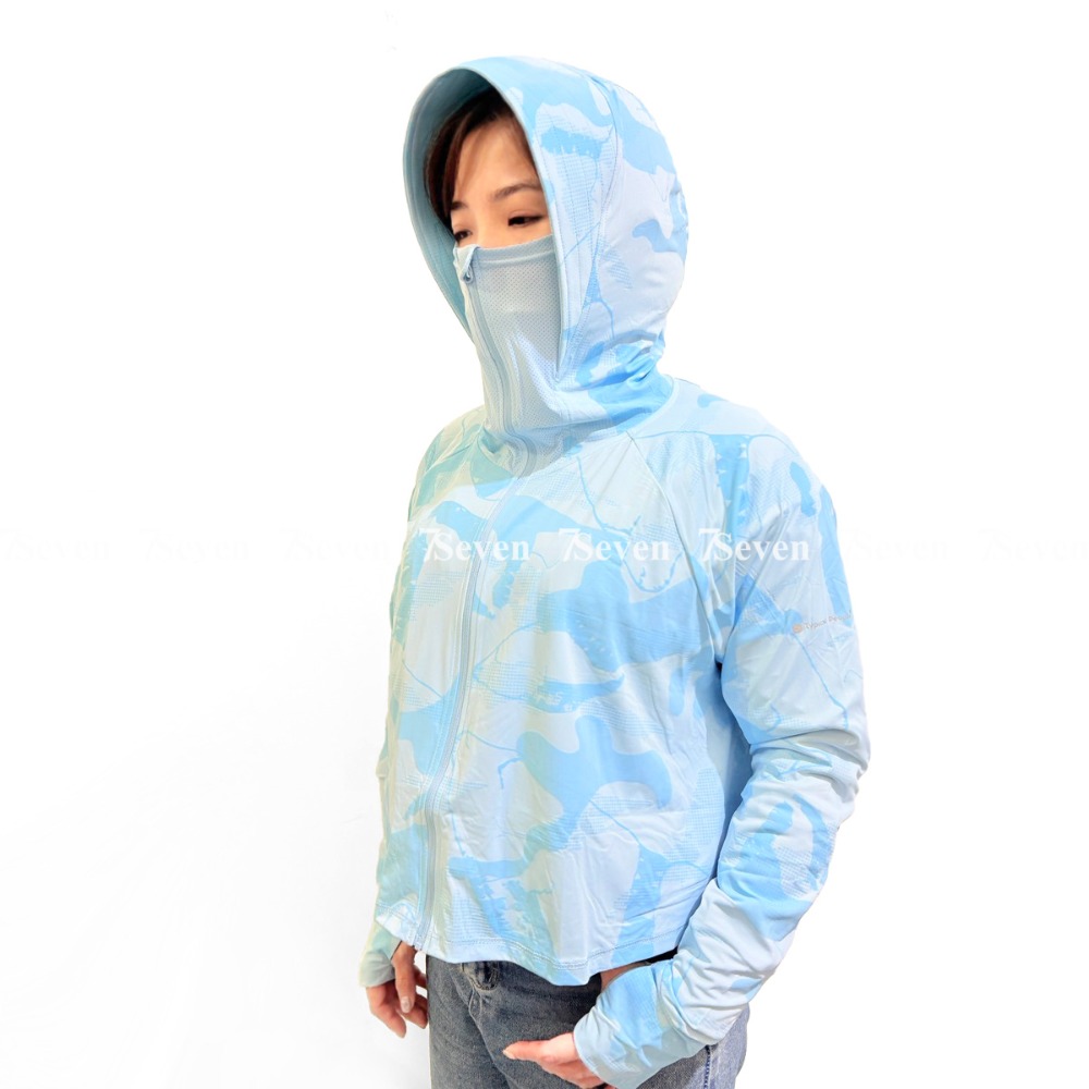冰感防曬斗篷外套 涼感冰絲 全臉防曬衣 輕薄防曬外套 機車防曬外套【77socks】CC-24G01-規格圖6