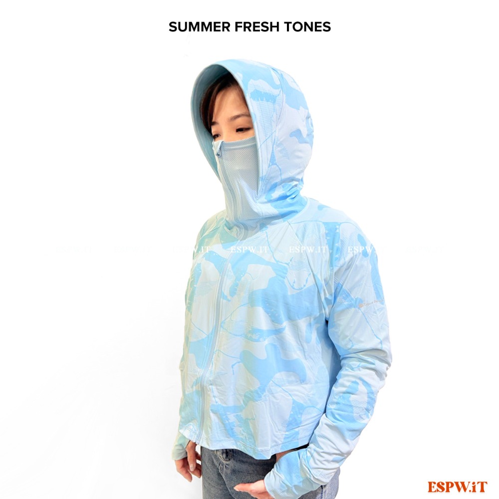【ESPW.IT】冰感防曬斗篷外套 涼感冰絲 全臉防曬衣 輕薄防曬外套 機車防曬外套 CC-24G01-規格圖7