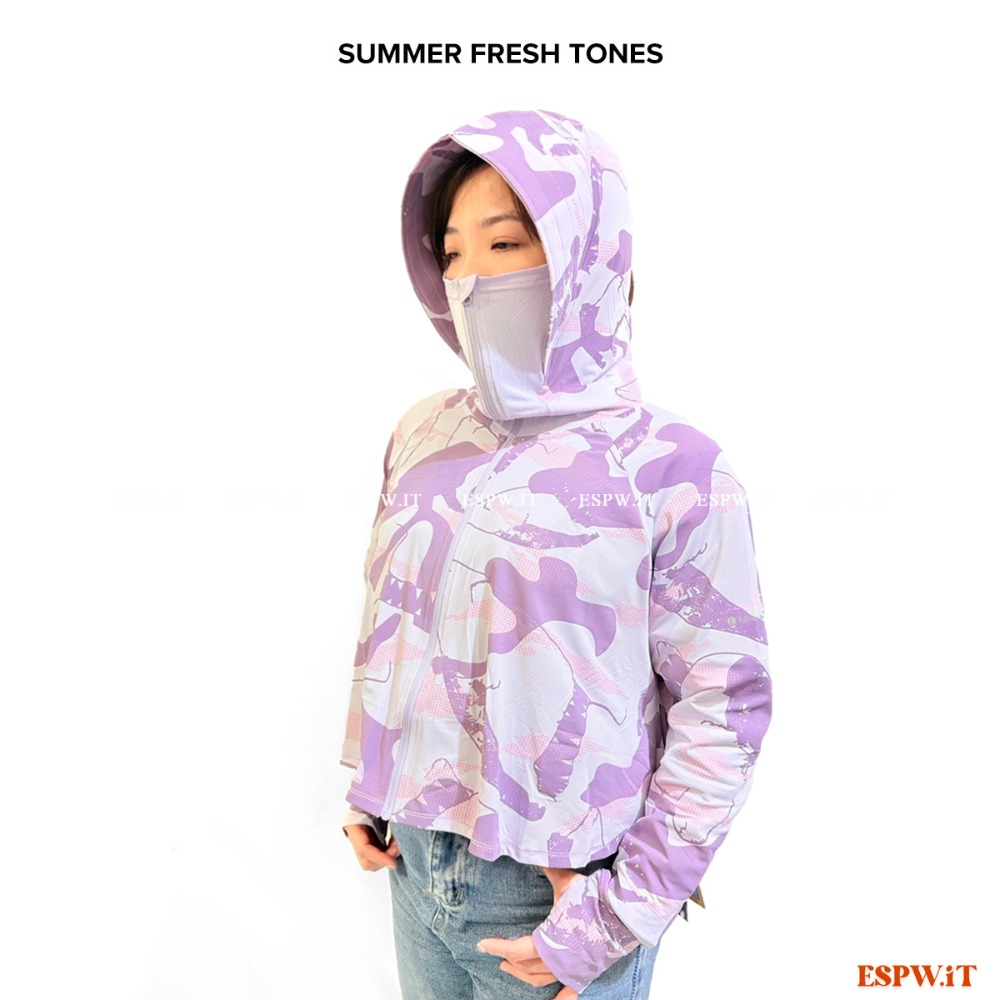 【ESPW.IT】冰感防曬斗篷外套 涼感冰絲 全臉防曬衣 輕薄防曬外套 機車防曬外套 CC-24G01-規格圖7