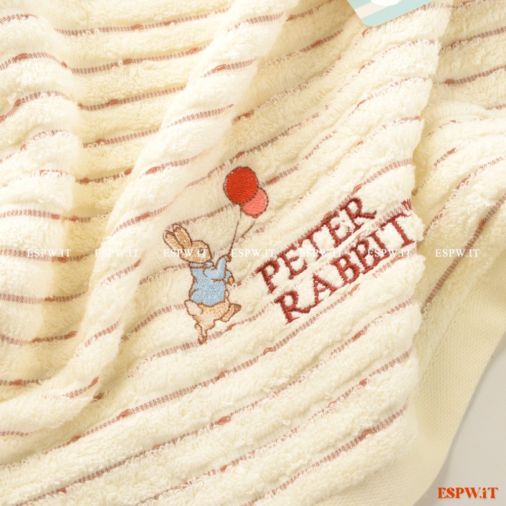 【ESPW.IT】彼得兔段帶緹花浴巾 加厚 約70X140CM 吸水 純棉毛巾 PETER RABBIT  PR121Y-細節圖2