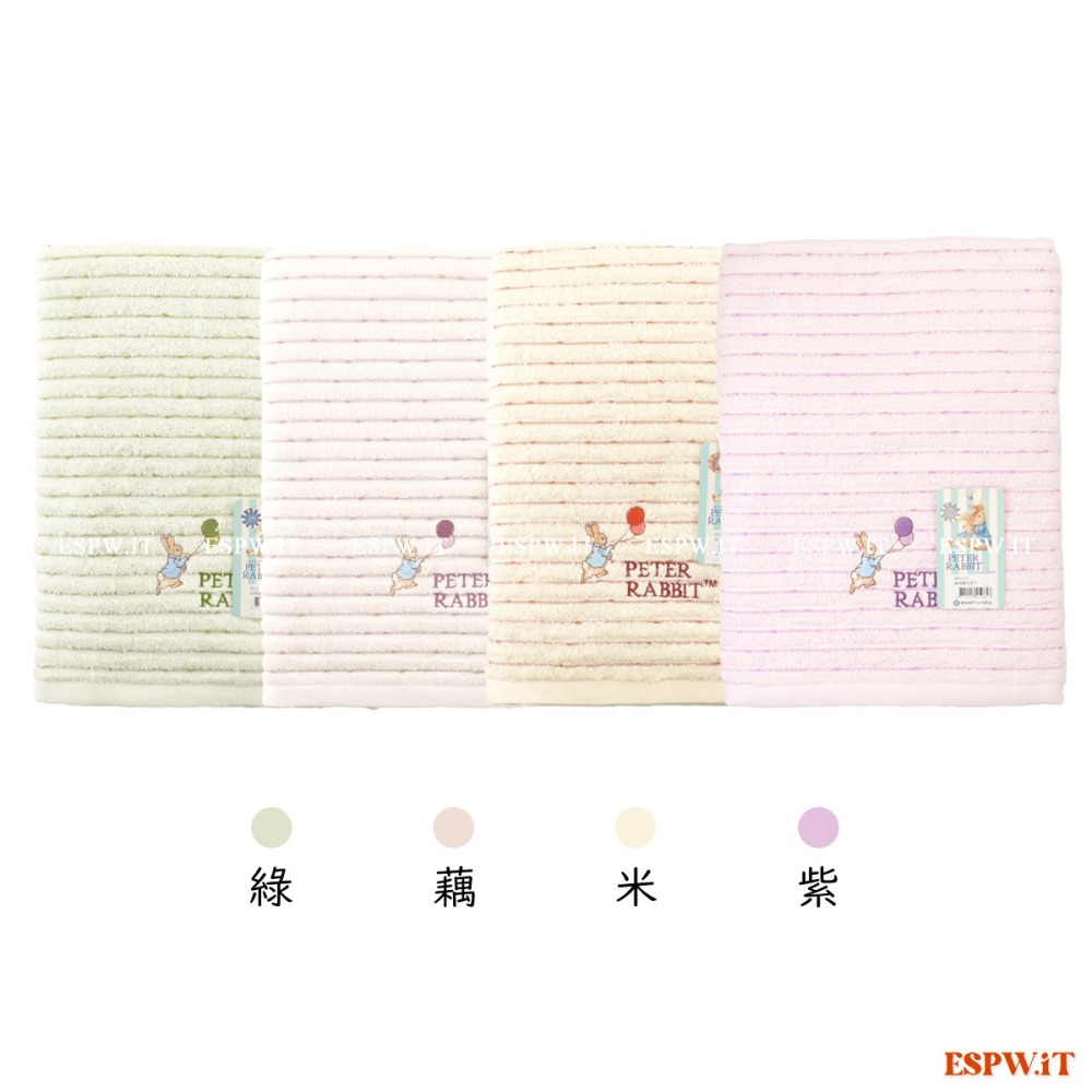 【ESPW.IT】彼得兔段帶緹花浴巾 加厚 約70X140CM 吸水 純棉毛巾 PETER RABBIT  PR121Y-細節圖3