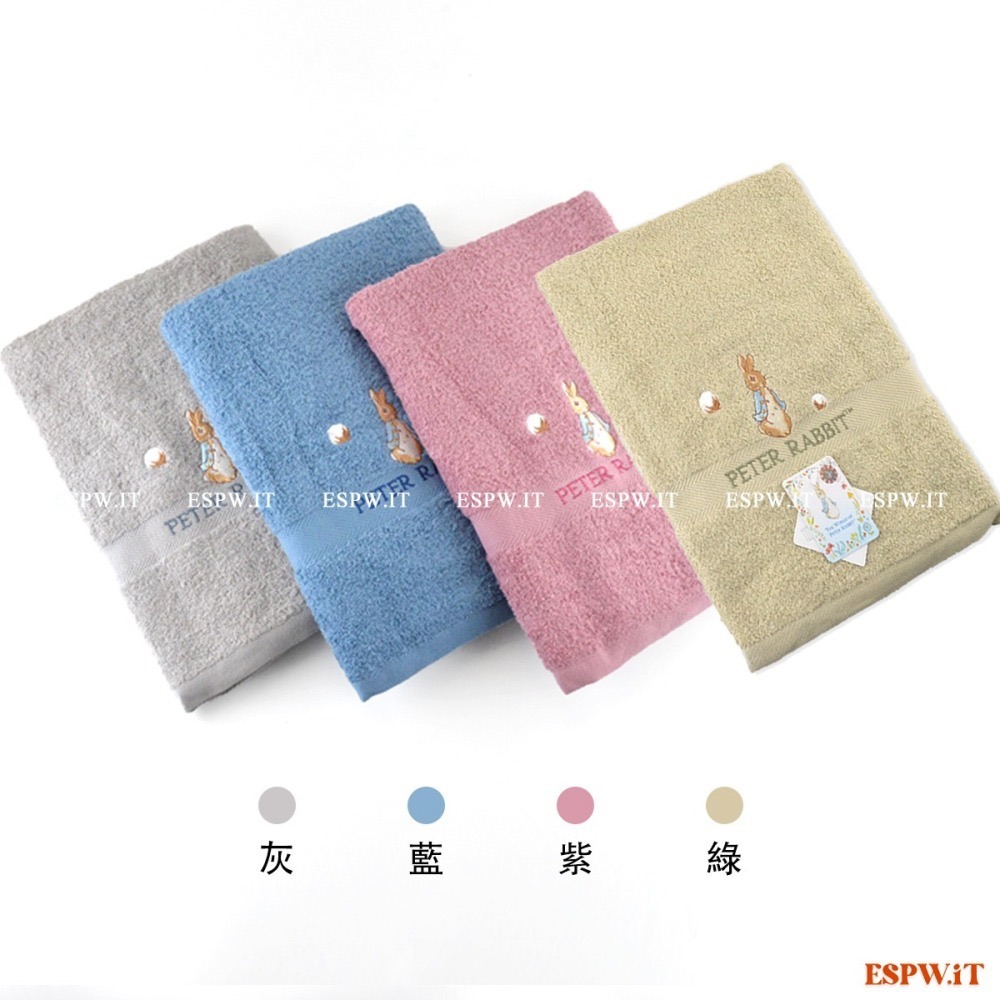 【ESPW.IT】彼得兔歐風精繡浴巾 加厚 100%純棉 約70X140CM 吸水浴巾 MIT台灣製造 PR1251昌和-細節圖4