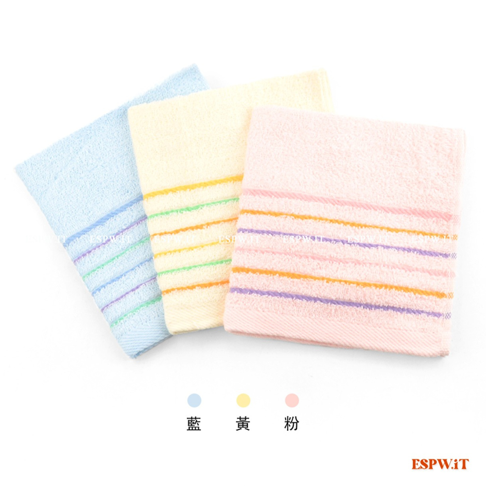 【ESPW.IT】煙斗 夢彩條方巾 約33X38cm 純棉手帕 大方巾 洗臉巾 吸水毛巾 好家庭毛巾 台灣製 LK310-細節圖4
