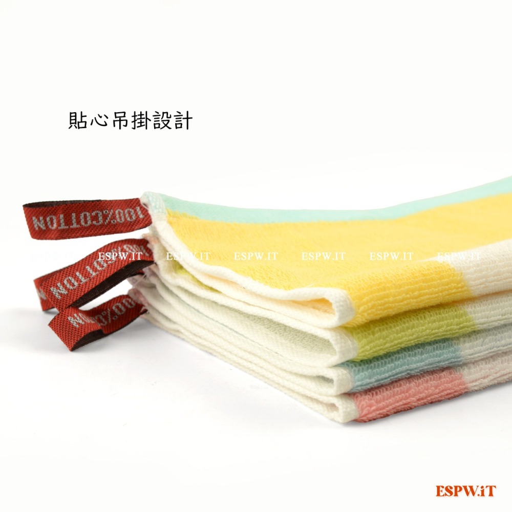 【ESPW.IT】吊掛式小熊長絨棉方巾 約25X25cm 親膚 柔軟 吸水 手帕 小手巾 擦手巾 純棉毛巾 104 福維-細節圖3