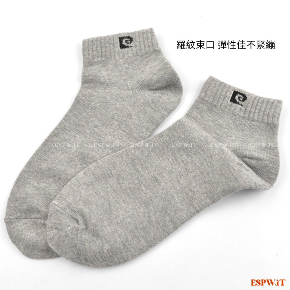 【ESPW.IT】1/4休閒短襪 一般厚度 22-26CM 素面棉襪 學生襪 女襪 踝襪 台灣襪 PC-202 皮爾卡登-細節圖3