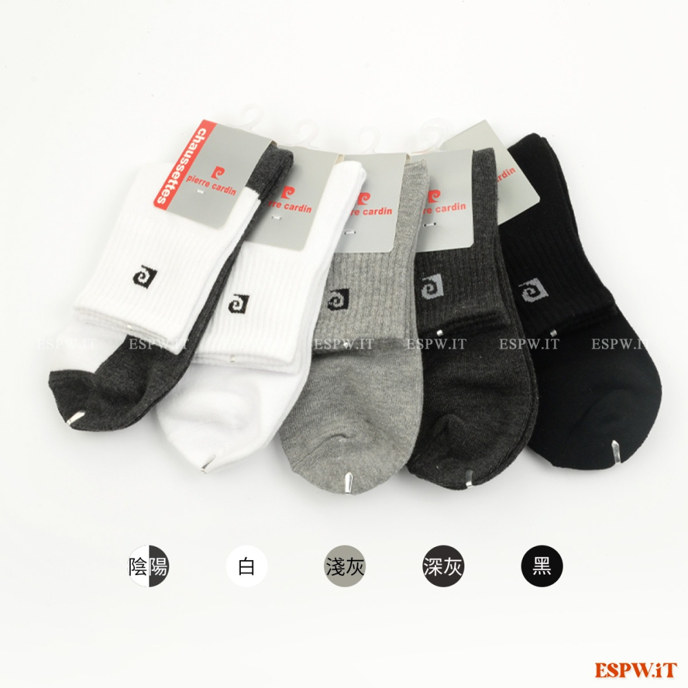 【ESPW.IT】暢銷款1/2休閒男短襪 一般厚度 24-28CM 學生襪 休閒襪 男襪 台灣襪 PC-204 皮爾卡登-細節圖3