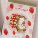 MOFUSAND-可愛貓咪便條紙-海洋海豹x草莓鬆餅-規格圖3
