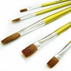 枕頭山 @尺寸齊全@ 平頭 圓頭 水彩 畫筆 水彩筆 刷具 繪畫用品 8F-細節圖3