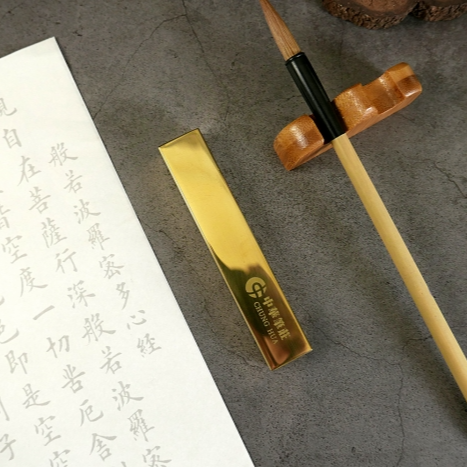 枕頭山 O-B503 金條 文鎮 尺文鎮 筆架 筆擱 筆山 書法 風水 招財 祈福 祝福 畢業禮物 升遷禮物 16F-細節圖5