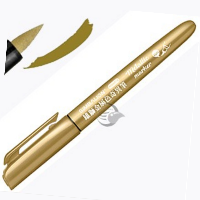 重po枕頭山 SIMBALION 雄獅 MM681B Brush 單支 軟毛筆 金屬色 奇異筆 油性筆-細節圖2