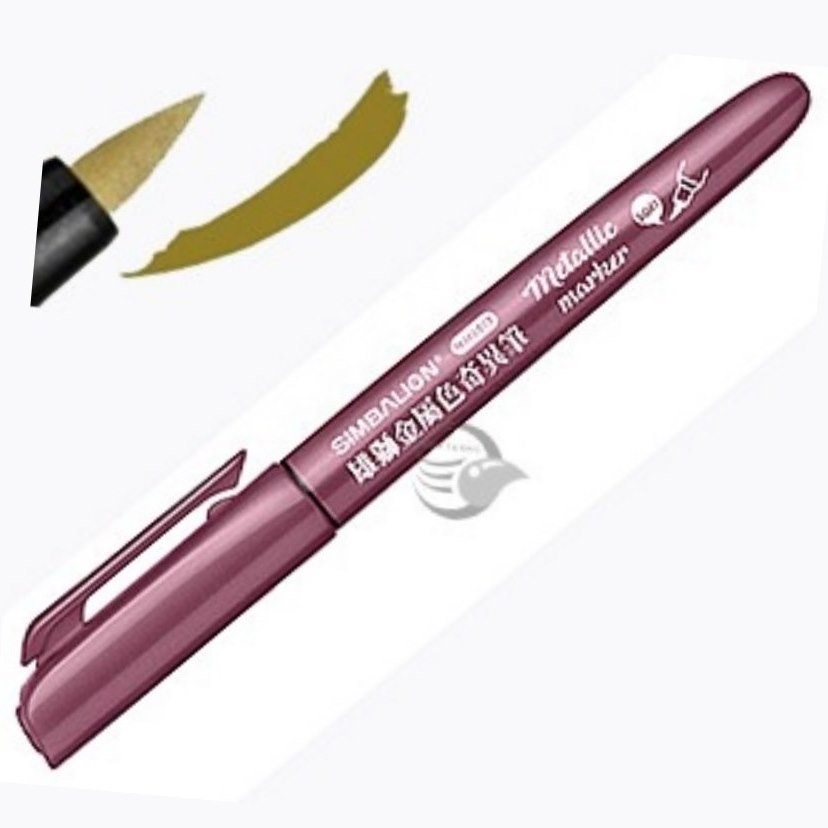 重po枕頭山 SIMBALION 雄獅 MM681B Brush 單支 軟毛筆 金屬色 奇異筆 油性筆-細節圖4