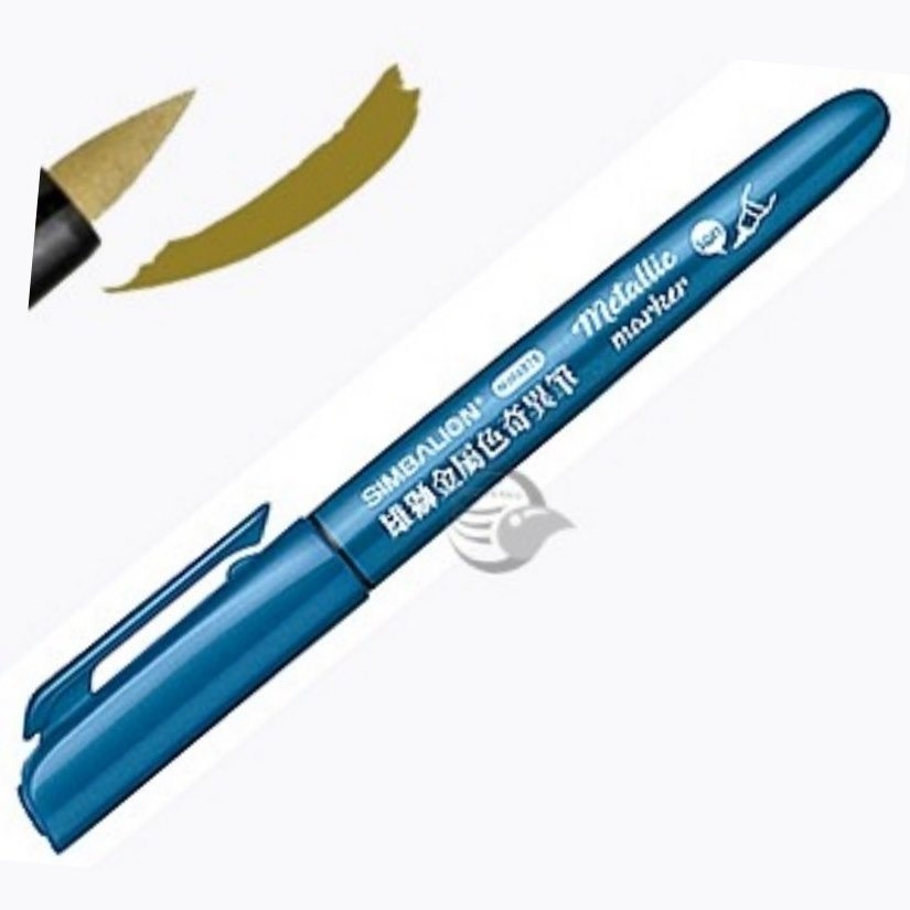 重po枕頭山 SIMBALION 雄獅 MM681B Brush 單支 軟毛筆 金屬色 奇異筆 油性筆-細節圖5