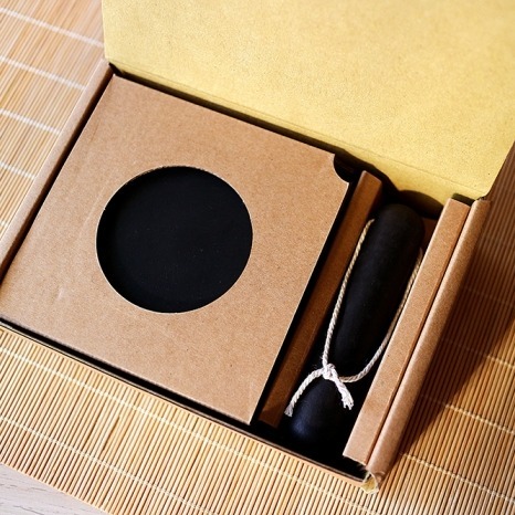 枕頭山  磨墨禮盒 圓硯台 墨杵 墨條 磨墨 升遷禮物 晉升禮物 開學禮物 畢業禮物-細節圖4