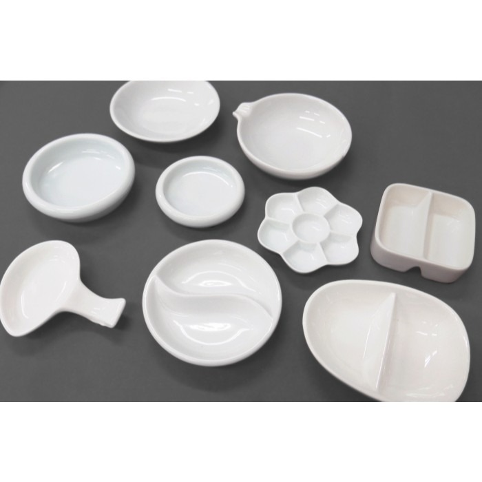 枕頭山 陶瓷梅花盤 梅花盤 圓形 蛋形 方形 調色盤 顏料盤 陶瓷顏料盤 碟子 顏料 水彩 墨水-細節圖5