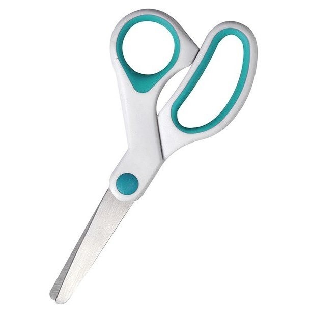 枕頭山 SDI 手牌 0848C 5-1/4吋 雙色 圓頭 安全 防滑 學生 剪刀 17F-細節圖4