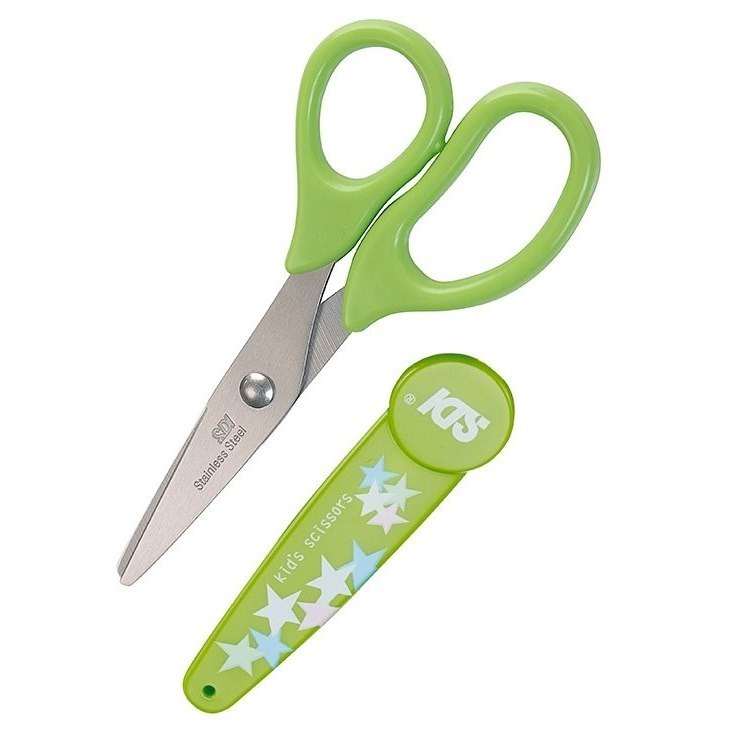 枕頭山 SDI 手牌 0858C 5-1/2吋 可愛 附蓋 圓頭 安全 學生 剪刀 17F-細節圖2