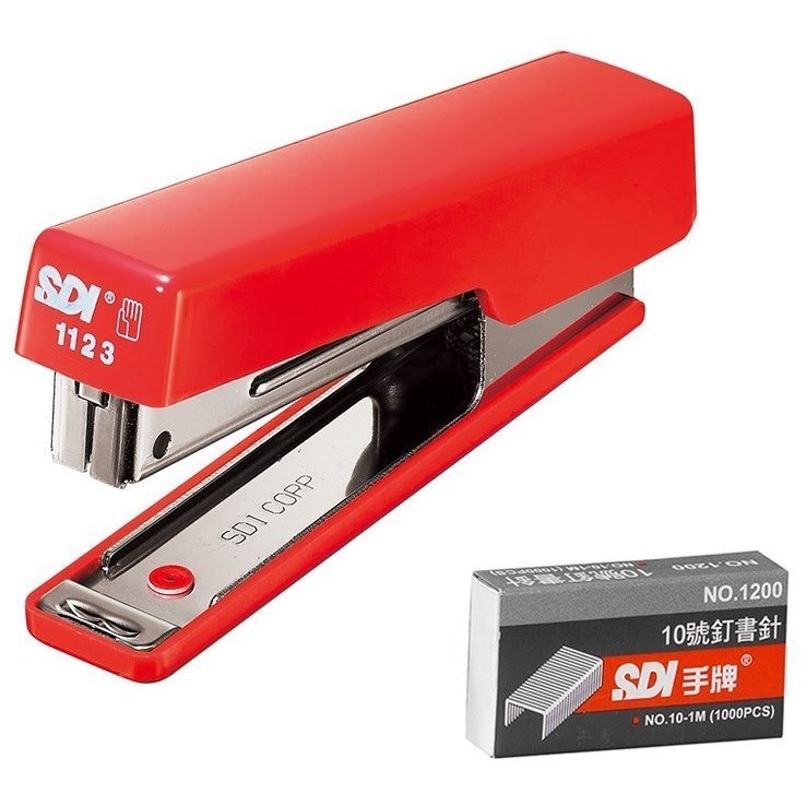 枕頭山 SDI 手牌 1123CA 10號 附針 雙排 高效型 訂書機 釘書機 14F-細節圖2