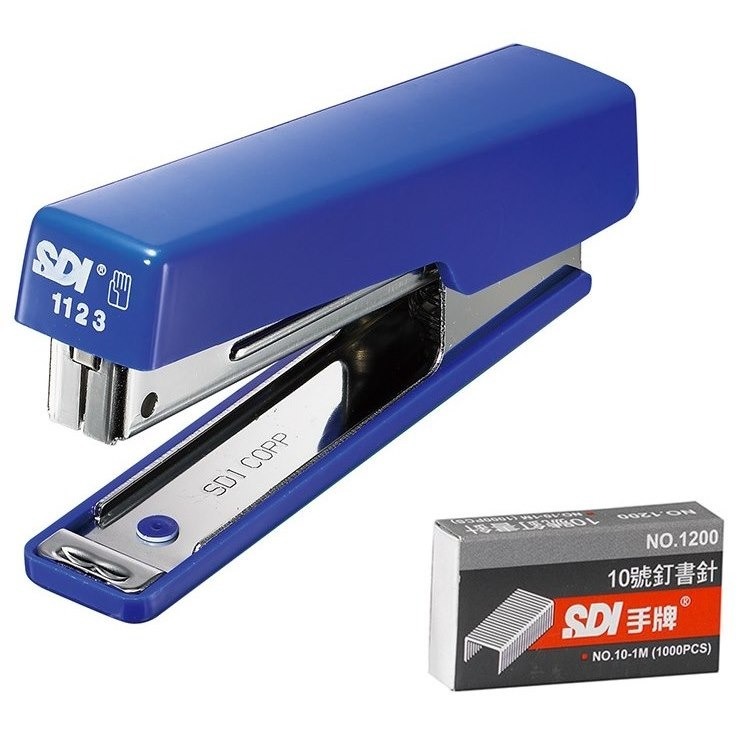 枕頭山 SDI 手牌 1123CA 10號 附針 雙排 高效型 訂書機 釘書機 14F-細節圖3