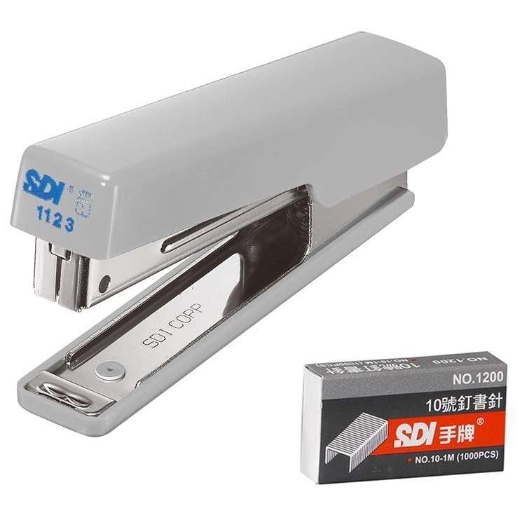 枕頭山 SDI 手牌 1123CA 10號 附針 雙排 高效型 訂書機 釘書機 14F-細節圖4
