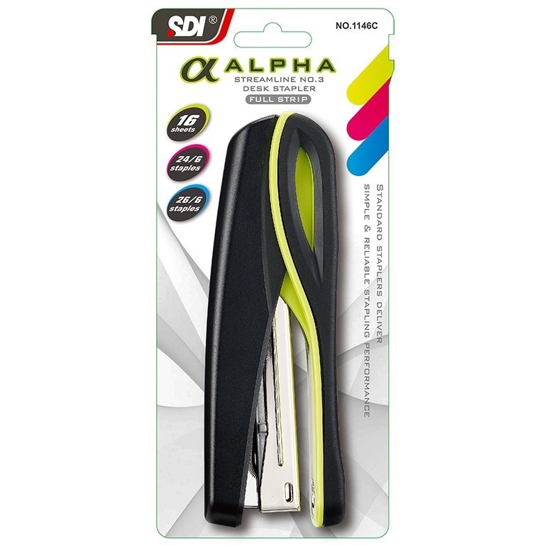 枕頭山 SDI 手牌 1146C 3號 不附針 α 流線型 訂書機 釘書機 14F-細節圖5