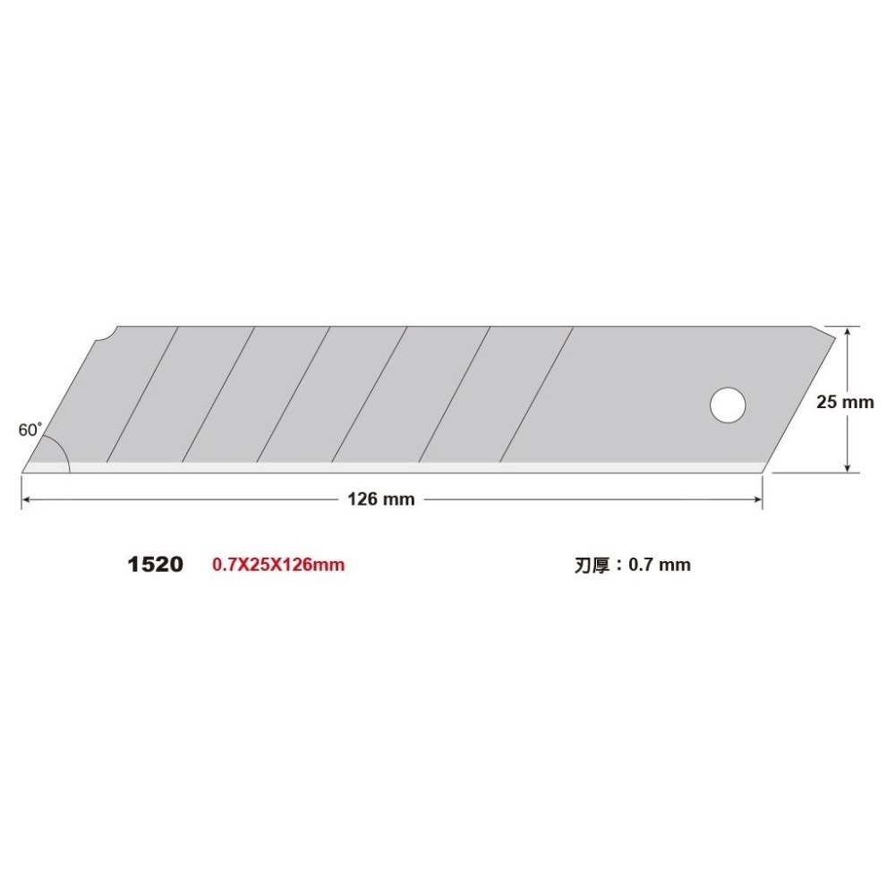 枕頭山 SDI 手牌 1520 25mm 60度 高硬度 超大 美工刀片 刀片 17F-細節圖2