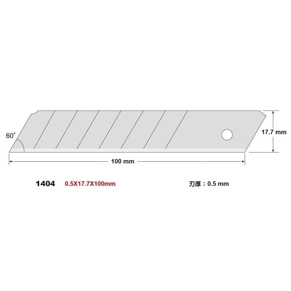 枕頭山 SDI 手牌 1404 1450 K404C 18mm 60度 高利度 高硬度 黑銳 大 美工刀片 刀片 17F-細節圖2