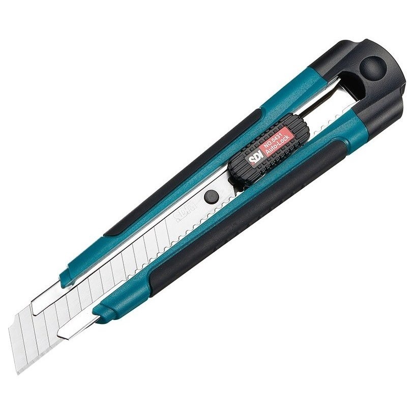 枕頭山 SDI 手牌 0431C 18mm 雙色 防滑 自動鎖定 左右手 大 美工刀 小刀 17F-細節圖5