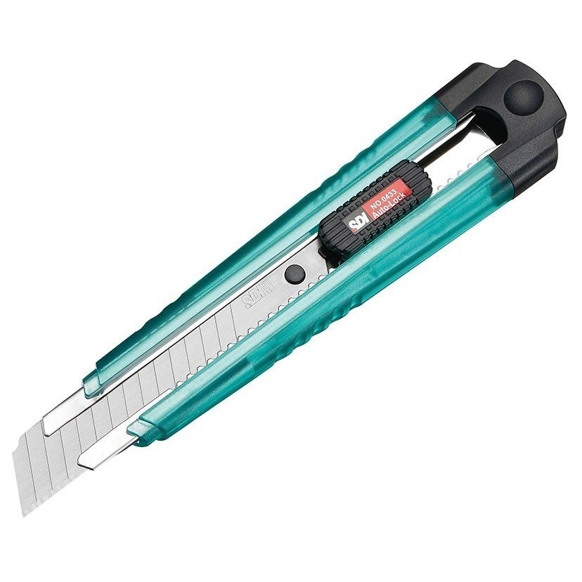 枕頭山 SDI 手牌 0433C-T 18mm 透明 自動鎖定 左右手 大 美工刀 小刀 17F-細節圖5