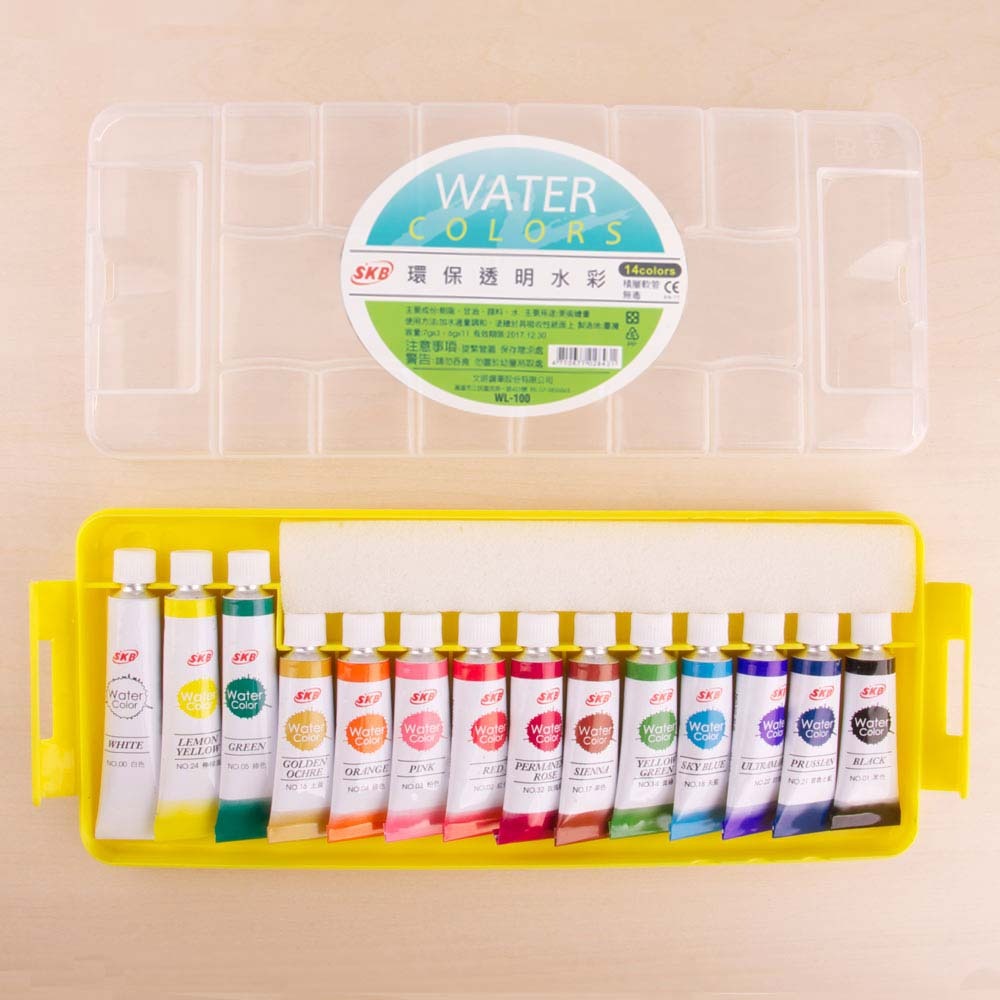 枕頭山 SKB 環保透明水彩 透明水彩 水彩 廣告顏料 顏料 繪畫 寫生 創作 調色-細節圖4