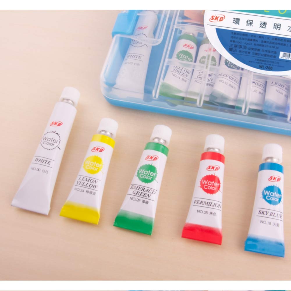 枕頭山 SKB 環保透明水彩 透明水彩 水彩 廣告顏料 顏料 繪畫 寫生 創作 調色-細節圖6