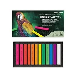枕頭山 雄獅 FSP-12 螢光色軟式粉彩 (12色) 粉彩條 粉蠟筆 粉彩筆 蠟筆 畫材 寫生 繪畫