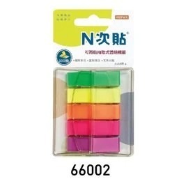枕頭山 鶴屋 N次貼 可再貼 螢光 透明 指示 標籤 標籤貼 便利貼 便條紙 便簽 螢光透明標籤 留言 標示 重點 記事-細節圖2
