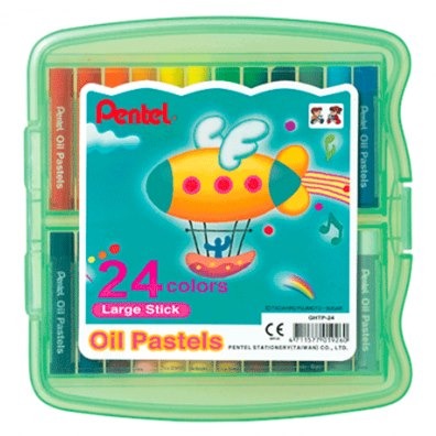 枕頭山 PENTEL 飛龍 GHTP PP盒 12色 16色 24色 36色 特大 粉蠟筆 蠟筆-細節圖3