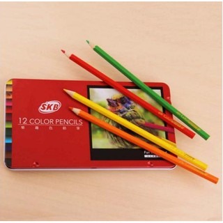 枕頭山 SKB NP-120 12色 六角 鐵盒 彩色鉛筆 色鉛筆 彩色蠟筆 蠟筆 8F-細節圖2