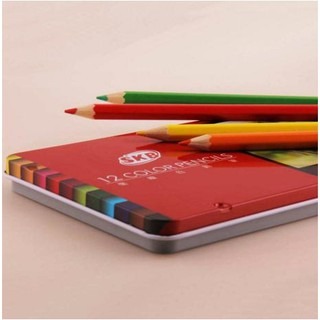 枕頭山 SKB NP-120 12色 六角 鐵盒 彩色鉛筆 色鉛筆 彩色蠟筆 蠟筆 8F-細節圖3