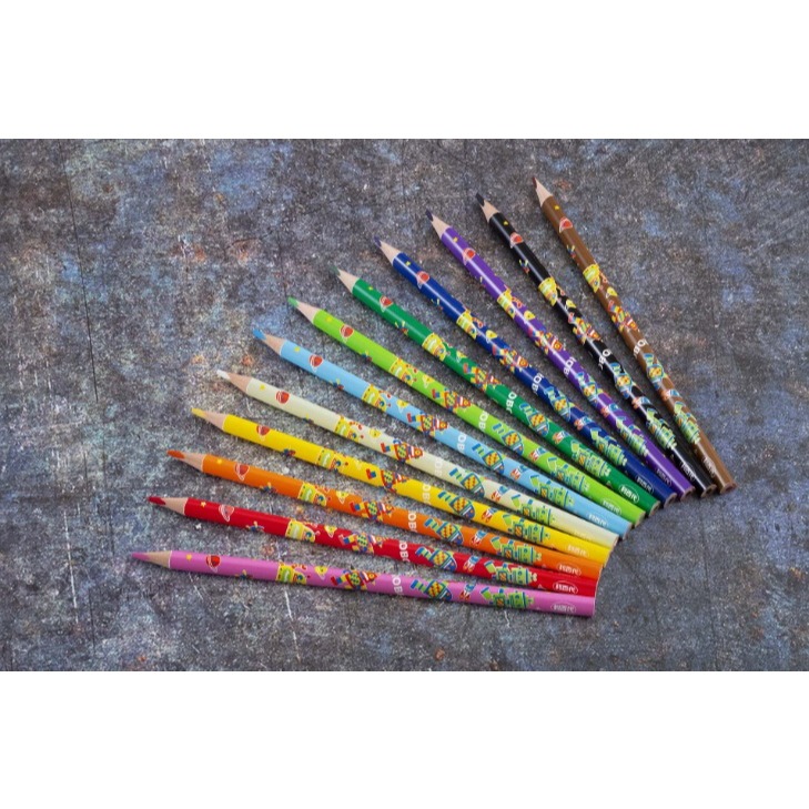 枕頭山  利百代 CC-874-12PP 機器人色鉛筆12色 色鉛筆 彩色鉛筆 蠟筆 彩色蠟筆 8F-細節圖2
