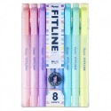 枕頭山 PENTEL 飛龍 SLW11 FITLINE 一般色 粉彩色 3色 5色 雙頭 螢光筆 劃線筆 記號筆-規格圖9
