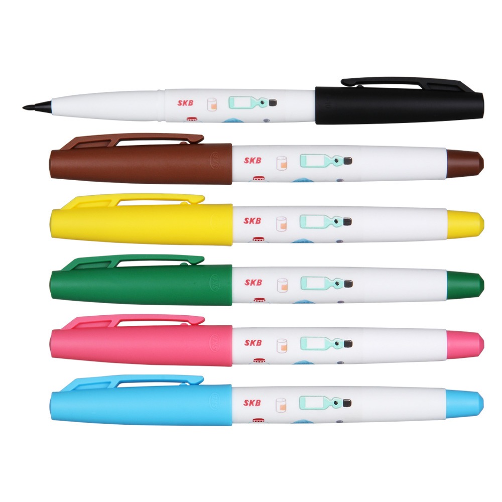 枕頭山 SKB 秘書簽字筆 秘書牌 簽字筆 彩色筆 簽名筆 畫畫筆 M-10C 6色組 8F-細節圖3